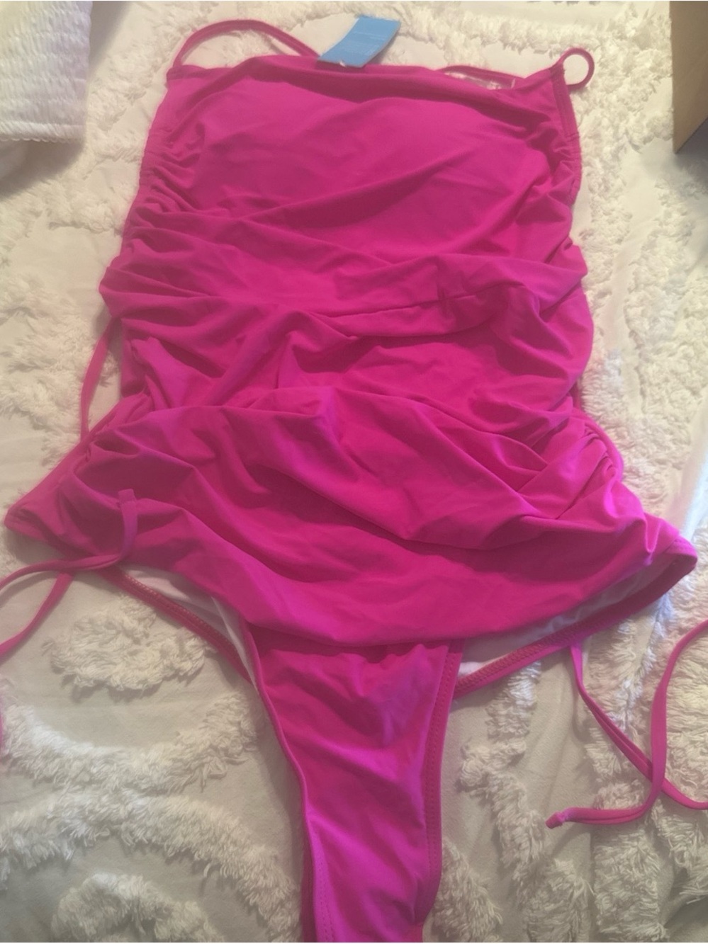 Bright Pink One-Piece thong Swimsuit - Brand